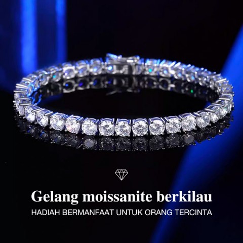 Gelang moissanite berkilau