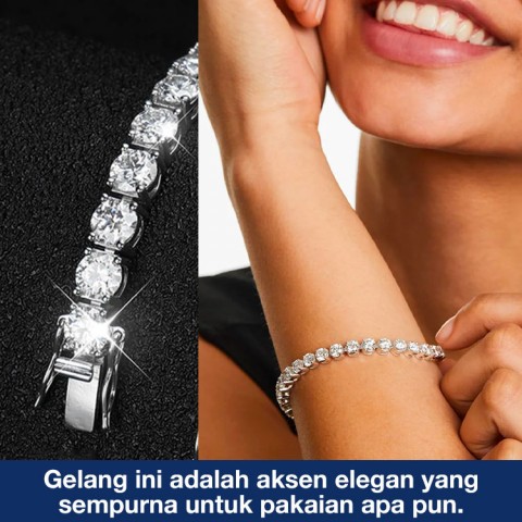 Gelang moissanite berkilau