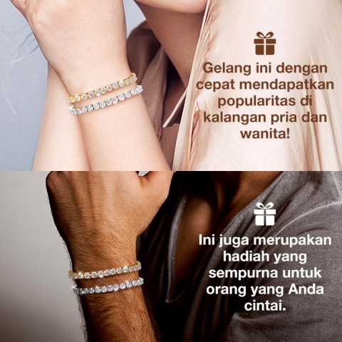 Gelang moissanite berkilau