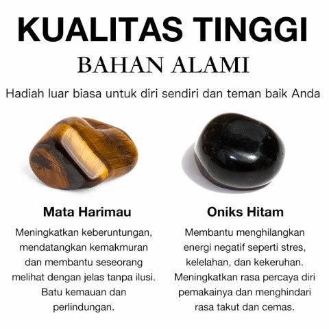 Gelang Onyx Hitam 26 Alfabet yang Dapat Disesuaikan