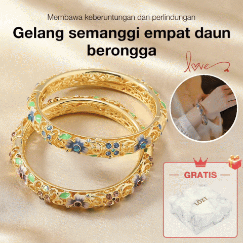 Gelang semanggi berdaun empat berongga