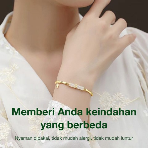 Gelang Segmen Bambu Giok Hetian