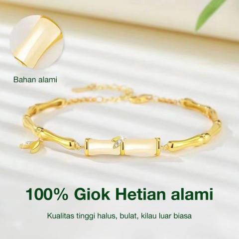 Gelang Segmen Bambu Giok Hetian