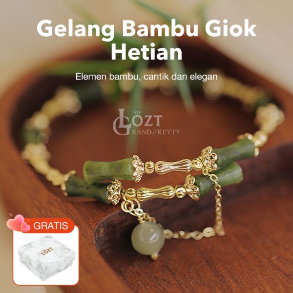 Gelang Bambu Giok Hetian..