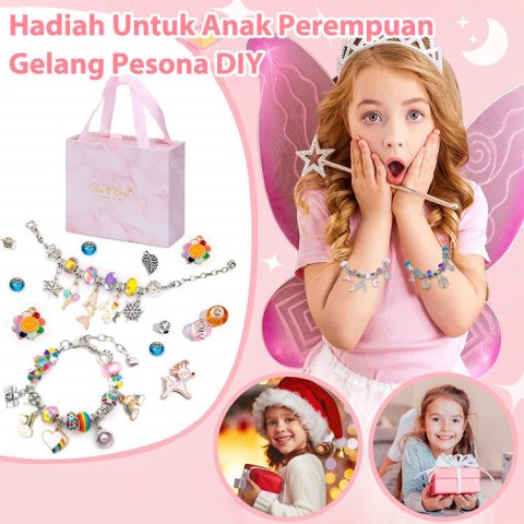 Kit Pembuatan Gelang Pesona DIY untuk Anak-Anak