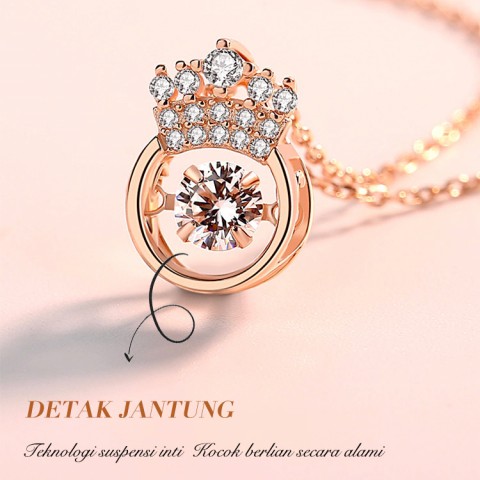 Untuk putriku Beating Heart Crown Kalung