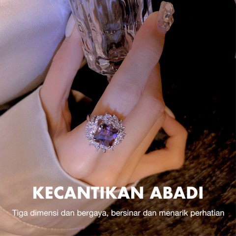 Cincin berlian ungu