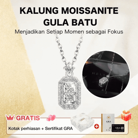 Kalung moissanite gula batu