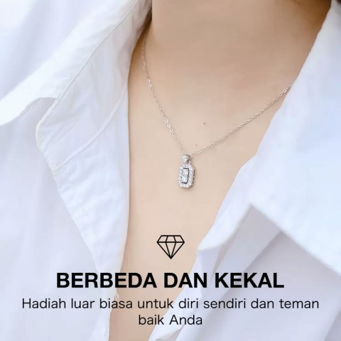 Kalung moissanite gula batu