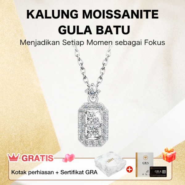 Kalung moissanite gula batu..