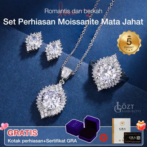 Set Perhiasan Moissanite Mata Jahat