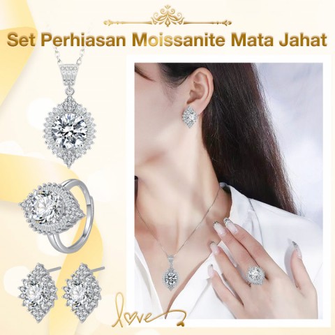 Set Perhiasan Moissanite Mata Jahat