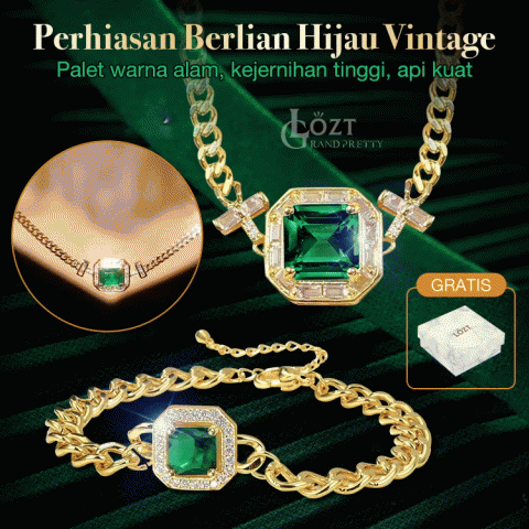 Perhiasan Berlian Hijau Vintage