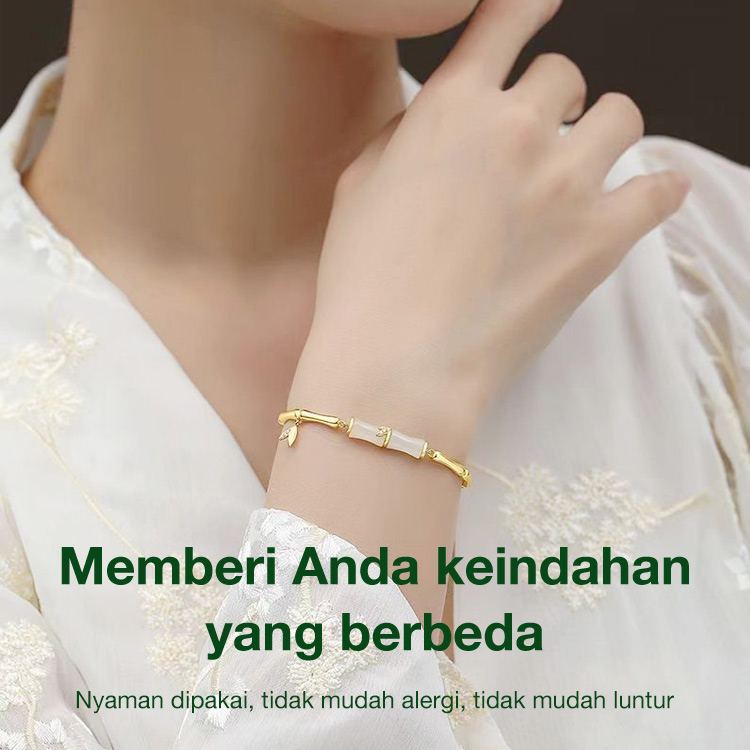 99 Diskon Super Sale - Gelang Segmen Bambu Giok Hetian - Membawa kesehatan dan keberuntungan, termasuk kotak perhiasan gratis.