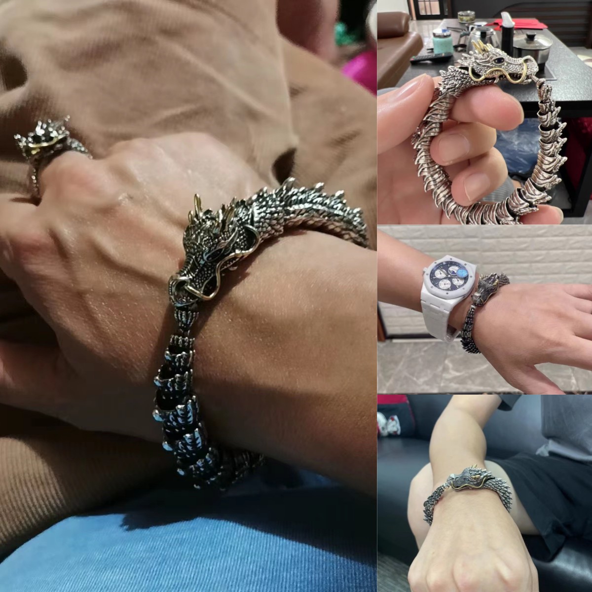 Promosi Ramadhan - Gelang Perak Sterling Premium Kepala Naga - Pengiriman dari Jakarta