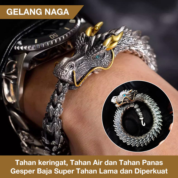 Promosi Ramadhan - Gelang Perak Sterling Premium Kepala Naga - Pengiriman dari Jakarta